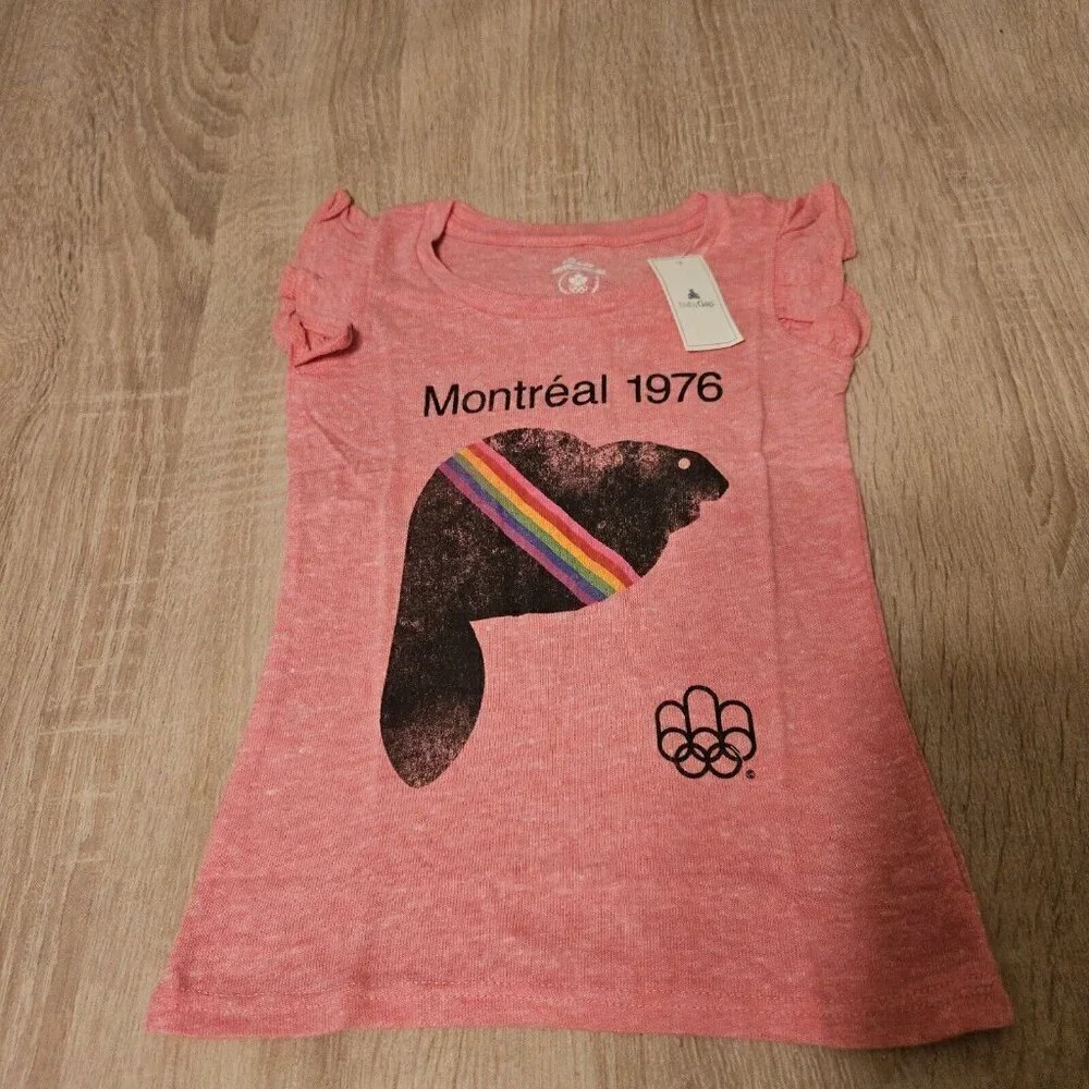 Lot Of 2 Baby Gap Girls Size 3t Canadian Olympics Tshirts Beaver Raccoon New